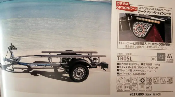 自分で軽ボートトレーラーのナンバー登録をする時は型式追加に注意！